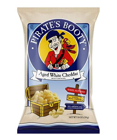 Pirate's Booty Aged White Cheddar Cheese Puffs 10oz Party Size Bag Gluten Free Healthy Kids Snacks