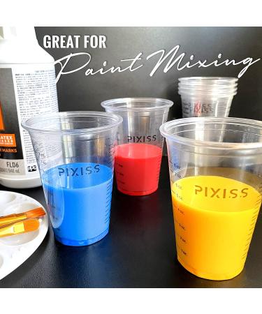 Disposable Epoxy Resin Mixing Cups 10oz 50-Pack - Clear Plastic Measuring Cups for Paint, Resin Supplies - Graduated ML and OZ Measurements - Multipurpose Cooking and Baking Cups - Buy Online on GoSupps.com