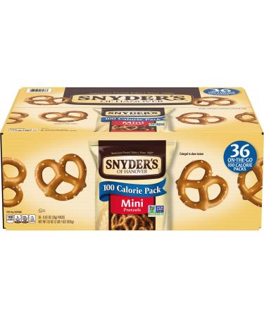 Snyder's of Hanover Mini Pretzels, 100 Calorie Individual Packs, 36 Ct Minis 100 Calorie Pack