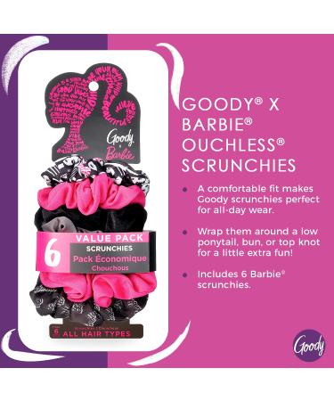 Goody x Barbie Girls Ouchless Hair Scrunchie - 6 Count Assorted - Hair Accessories for Keeping Hair in Place - Buy Online on GoSupps.com