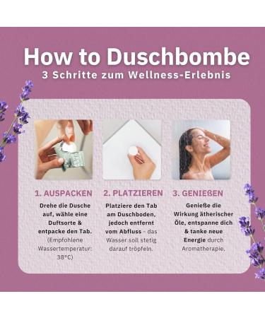 Waltz 7 Lavender Shower Bombs - 6 Piece Aromatherapy Set with Natural Essential Oils | Perfect for Relaxation & Wellness | Ideal Gift for Birthdays - Buy Online on GoSupps.com