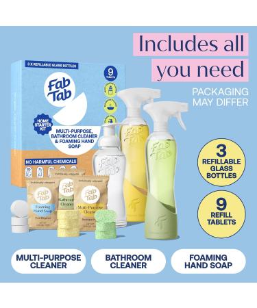 Home Starter Kit | Natural Plant-Based Cleaning Products | Eco-Friendly All-Purpose Cleaner Tablets | Chemical-Free Household Cleaners - Buy Online on GoSupps.com