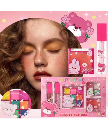 Kit de maquillage l ger pour femme avec palette de fard paupi res rouge l vres et blush pour voyage maison ext rieur - Buy Online on GoSupps.com