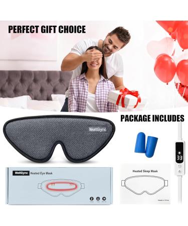 WellSync Heated Eye Mask for Dry Eyes - Smart Therapeutic Warm Compress with Timer Control - 3D Eye Mask for Relief from Chalazion, Blepharitis, and Stye - Ideal for Sleeping, Eye Strain, Migraine, and Puffy Eyes - Buy Online on GoSupps.com