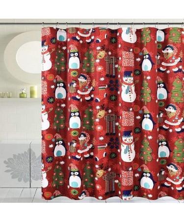 Daniel's Bath 13 Piece Shower Christmas Time Red