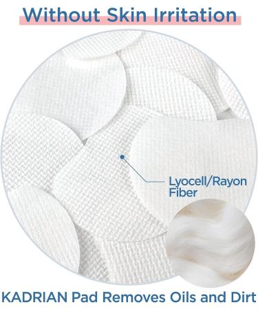KADRIAN Contour Facial Pads - Lint Free Rayon Pads for Makeup Removal and Toning - 180 Pads - Buy Online on GoSupps.com