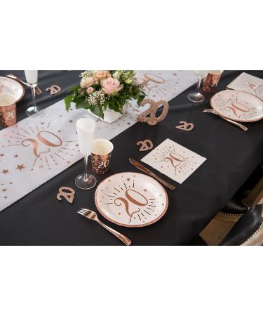 Santex 7350-60 Pack of 20 Napkins Sparkling Age 60 Years Metal Rose Gold - Buy Online on GoSupps.com