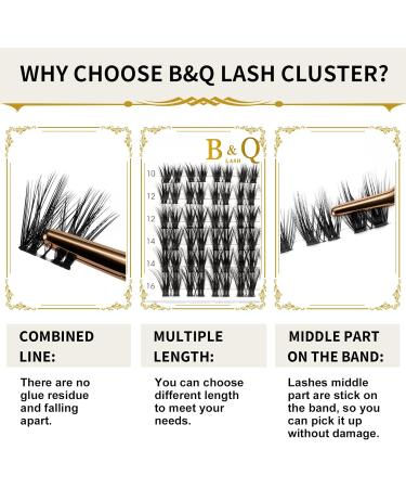 72 Cluster D Curl Individual Lash Clusters | DIY Soft Fluffy Eyelash Extensions - D-12 mm B 50 - Buy Online on GoSupps.com