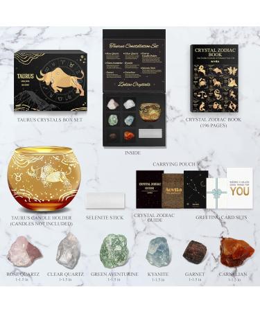 Aovila Bull Gifts for Women | Zodiac Tea Light Holder & Crystal Candlestick Set | Perfect Astrology Birthday Present for Moms & Friends - Buy Online on GoSupps.com