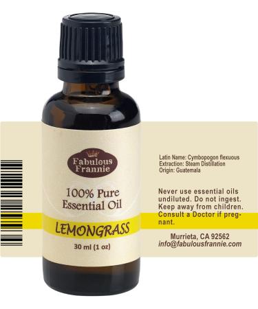 Fabulous Frannie Lemongrass Essential Oil - Therapeutic Grade 30ml | Pure & Natural for Aromatherapy - Buy Online on GoSupps.com