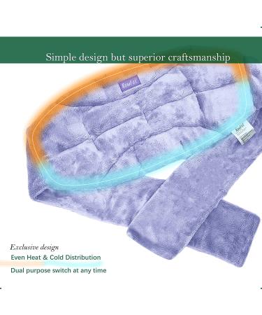 ROMFOX Microwave Heating Pad for Back Pain Relief - Lumbar, Waist, Stomach, Neck, Shoulder Heat Wrap - Moist Heat & Cold Compress Pad (Purple/Lavender Scented) - Buy Online on GoSupps.com