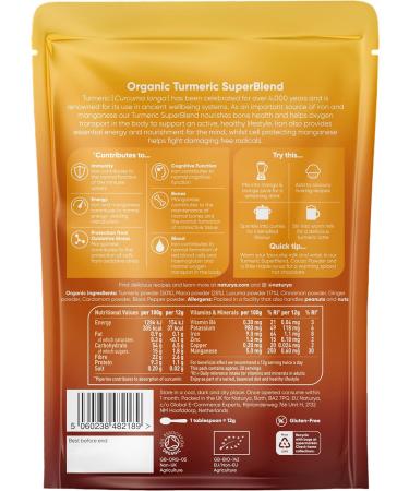 Naturya Organic Turmeric Superblend Powder 250g - Natural and Organic Turmeric Blend - Buy Online on GoSupps.com