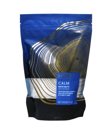I Love Wellness CALM Bath Salts With Natural Essential Oils Of Petitgrain & Ylang Ylang Formulated With Mineral Rich Sea Salt Made With Natural Extracts Vegan-Friendly - 500g