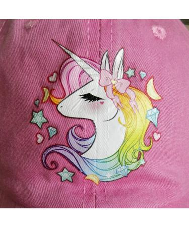 Waldeal Girls' Unicorn Baseball Cap - Adjustable, Cute, Pink - Ages 3-12 - Buy Online on GoSupps.com