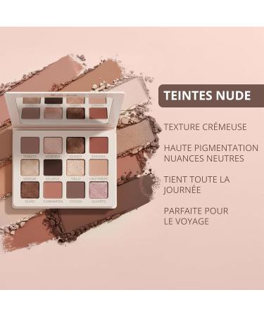Fard a Paupiere Palette Maquillage Yeux - Nude 12 Couleurs Shimmer Mat Ultra Pigment Ombre a Paupiere - V g talienne & Sans Cruaut 2 Nude Warm - Buy Online on GoSupps.com