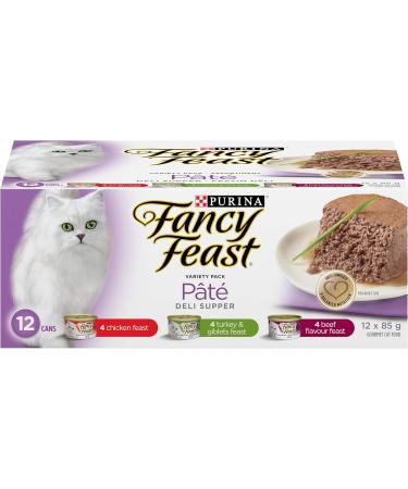 Fancy Feast Wet Cat Food Bundle: Deli Supper P t Variety Pack + Medleys Pat Variety Pack (24 Cans) - Buy Online on GoSupps.com
