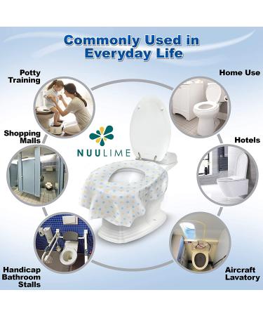 Disposable Toilet Seat Covers - 30 Pack - Extra Large Portable Liners for Travel & Potty Training - Individually Wrapped & Waterproof - Buy Online on GoSupps.com