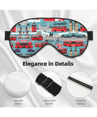 I Like London Print Sleep Eye Mask | Soft Eye Cover for Travel & Naps - Perfect for Women & Men - Buy Online on GoSupps.com