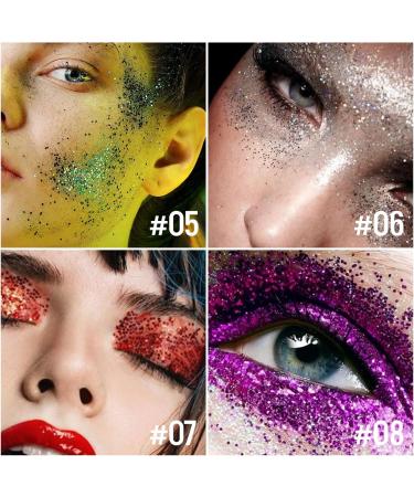 KYDA Body Glitter Stick Chunky Glitter Gel for Face Body Hair Sparkling Holographic Mermaid Sequins Paint Waterproof Multiuse Makeup Glitter Gel Rose Red - Buy Online on GoSupps.com