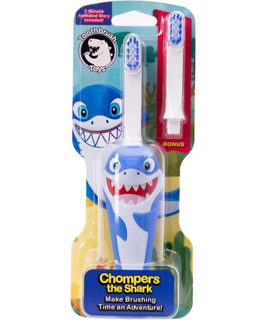 Chompers The Shark Kids Toothbrush - Extra Soft Bristles with Large Handle | Animated Story Included | 1 Brush & Replacement Head - Buy Online on GoSupps.com