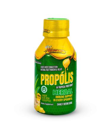 Biovital Natural Propolis Cough Syrup for Adults Immune Support Booster with Bee Honey Extract Herbal Throat Soothing Natural Ingredients and Plant Extracts
