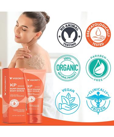 KP Bump Eraser Body Scrub - Exfoliating Strawberry Legs Treatment for Women & Men - 8.45oz - Buy Online on GoSupps.com