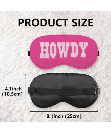 Shop Pink Howdy Silk Eye Mask for Sleeping - Adjustable Hot Pink Sleep Mask for Women & Girls Perfect for Travel & Naps - Buy Online on GoSupps.com