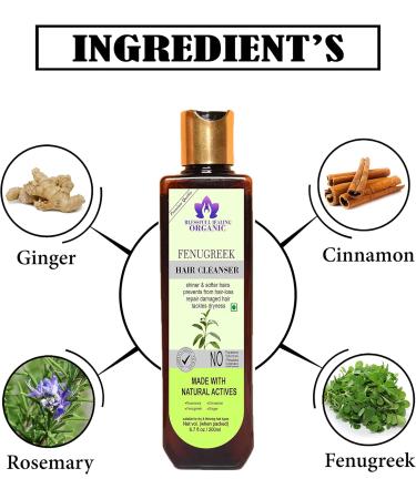 Blessfull Healing Organic Fenu Greek Hair Cleanser | Shampoo 200 ML (Packing May Vary) 200 ml (Pack of 1) - Buy Online on GoSupps.com
