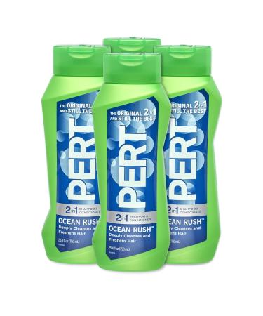 PERT 2-in-1 Ocean Rush Shampoo and Conditioner 25.4oz (4 PACK) 25.4 Ounce (Pack of 4)