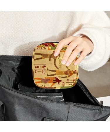 GIAPB Period Bag - Tribal Art Egyptian Style - Sanitary Napkin Storage & Travel Makeup Pouch - Buy Online on GoSupps.com