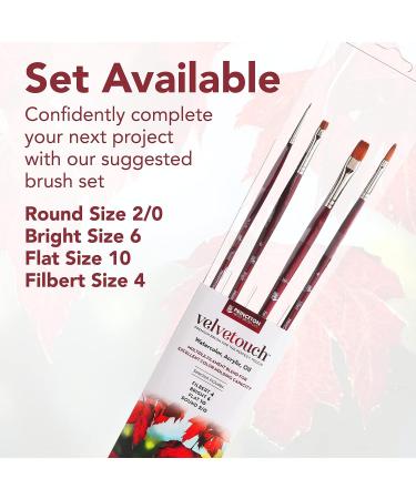 Princeton Velvetouch Filbert Brush Size 10 - Long Handle Professional Artist Brush for Acrylic & Oil - Mixed Media Brushes - Buy Online on GoSupps.com