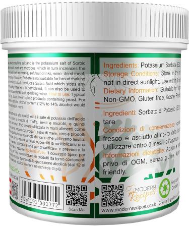 Premium Quality Potassium Sorbate 500g - Mould Inhibitor, Non-GMO, Gluten Free - Recyclable Container - 500g (Pack of 1) - Buy Online on GoSupps.com