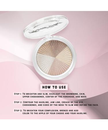 FReed Blue Vegan Contour Bronzer Powder Palette - High Pigmented Paraben Free Natural Makeup for All Skin Types - Buy Online on GoSupps.com