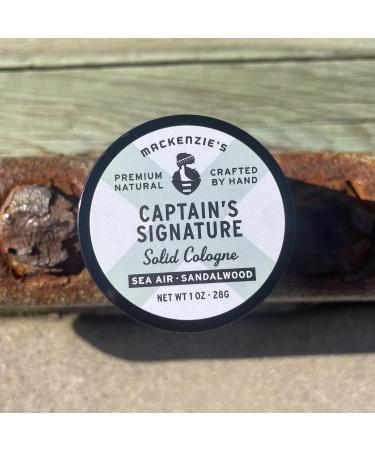 MACKENZIE'S Captain's Signature Solid Cologne - Gifts for Fisherman - Gifts for Men - Natural Cologne - Sea Air & Sandalwood Scented - 1 OZ - Buy Online on GoSupps.com