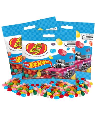 Hot Wheels Jelly Belly 1-pack Jelly Beans (80g) - Made in USA | Burst of Flavor | Gluten-Free | Kosher Certified | Peanut-Free | Kid Candy for Holidays Valentine easter candy jelly beans Assorted