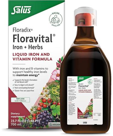 Gaia Herbs Floradix Floravital Iron + Herbs 23 fl oz (700 ml)