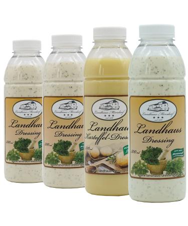 Landhaus M rsdorf dressing salad dressing + spicy potato dressing suitable for cooking meat fish and vegetarian dishes (3x 0.5l country house dressing + 0.5l potato dressing)