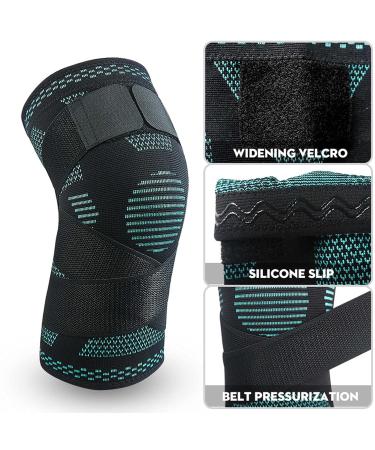 Knee Brace Compression Sleeve with Strap for Arthritis Pain Relief - Support for Running Basketball & Jogging - Medium for Men & Women - Buy Online on GoSupps.com