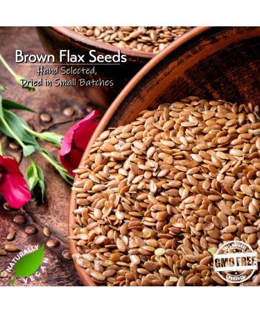 GERBS Raw Brown Flax Seeds 2 LBS - Non-GMO, Keto & Paleo, High Omega-3 & Fiber - Gluten & Peanut Free - Freshly Harvested & Packaged - Buy Online on GoSupps.com