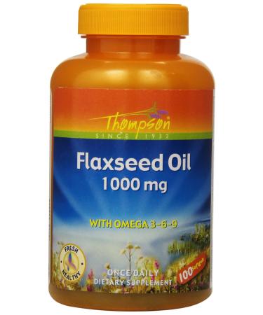 Thompson Flaxseed Oil Seed, Softgel (Btl-Plastic) 1000mg 100ct
