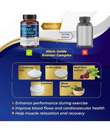 Premium Tongkat Ali 200:1 Extract (Longjack) 4780mg with Maca Root, Ginseng & Ashwagandha - High Strength for Men & Women - 90 Day Supply | 90 Count - Buy Online on GoSupps.com