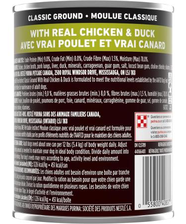 Purina ONE Classic Ground True Instinct Wet Dog Food Chicken & Duck - 368 g Can (12 Pack) - Buy Online on GoSupps.com