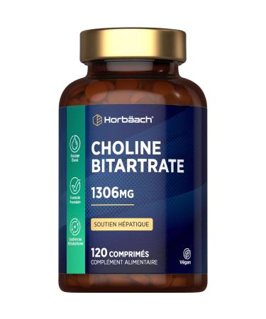 Choline Bitartrate 1305 mg Par Portion | 120 G lules Vegan | 534mg de Choline | pour M tabolisme et Soutien H patique | Bitartrate de Choline | Horbaach