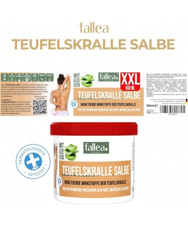 Fallea Teufelskalle Balm with Aloe Vera - 500ml Devil's Claw Cream for Muscles & Joints Relief | International Shipping Available - Buy Online on GoSupps.com