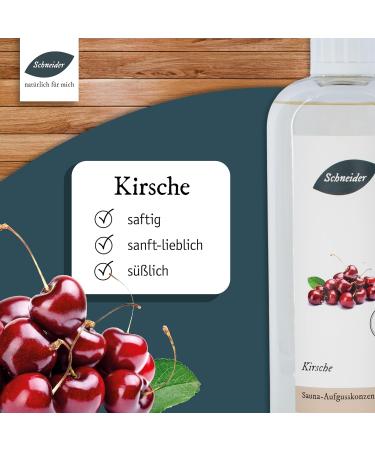 Saunabedarf Schneider Infusion Concentrate Cherry - Juicy-Sweet Sauna Essence 1000ml for Ultimate Relaxation - Buy Online on GoSupps.com