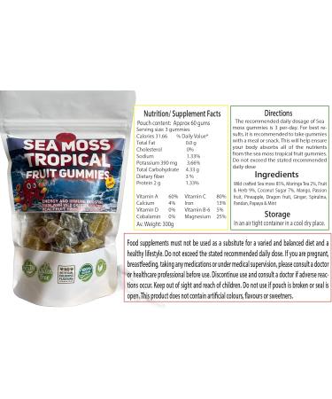 Sea moss Gummies Tropical Fruit small - Buy Online on GoSupps.com