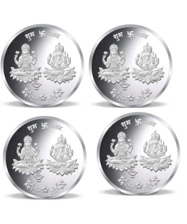 Diwali Gift Lakshmi Ganesh Ji S 999 g Coin (Pack of 4)
