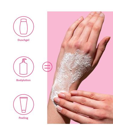 Puremetics 3-in-1 Shower Fluff Sea of Flowers - Vegan Sugar Peeling Shower Gel & Lotion 250g - Plastic-Free Beauty - Buy Online on GoSupps.com