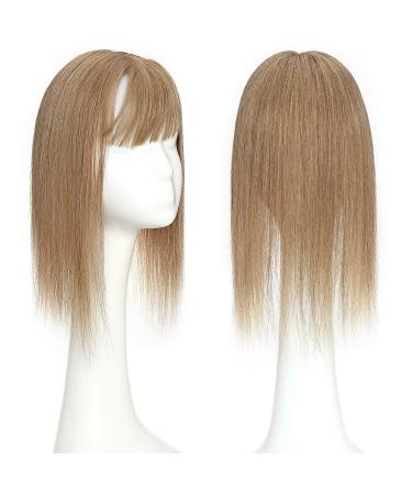 Rich Choices Clip-in Topper & Pony Bangs - Real Hair Extensions for Women | 35 cm Lace Toupet #27 Dark Blonde - Buy Online on GoSupps.com