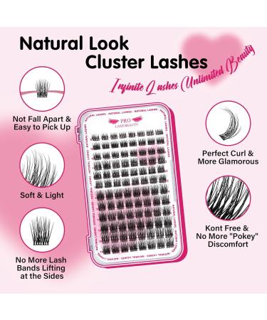 PRO Lash Clusters 96 Pcs - Natural Look Wispy DIY Lash Extensions - Reusable 8-16mm Eyelash Clusters - Super Thin Band - C Curl Timeless - Buy Online on GoSupps.com